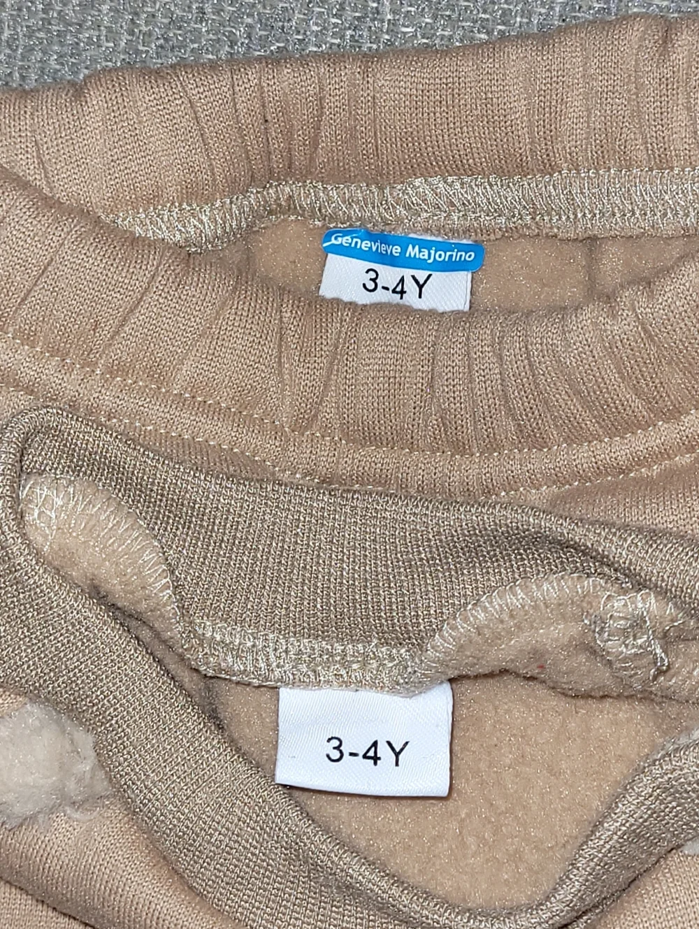 Kids Size 3-4 Yrs Tan Plush Sweater & Flare Pants Outfit